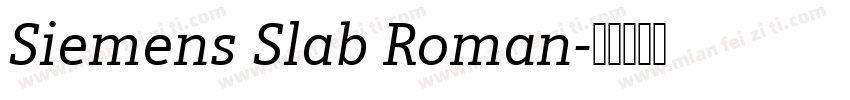 Siemens Slab Roman字体转换